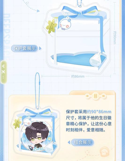 *PREORDER* Love and Deepspace: Zayne When Embers Rise Birthday 2026 Chibi Badge Set with Protective Case