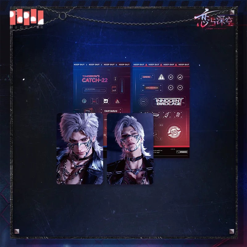 *PREORDER* Love and Deepspace: Tomorrow’s Catch-22 Series Holographic Photocard + Sticker Sheet Bundle