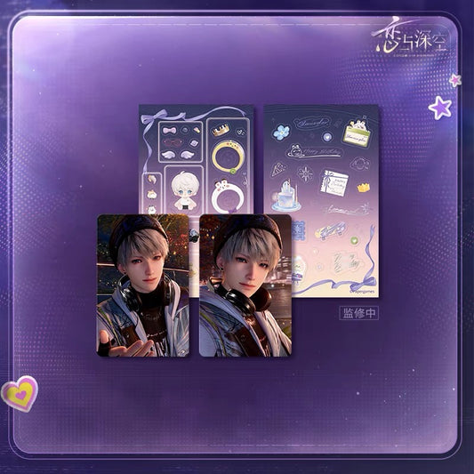 *PREORDER* Love and Deepspace: Xavier Lingering Light Birthday 2026 Holographic Photocard + Sticker Sheet Bundle