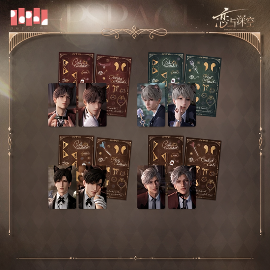 Love and Deepspace: Yes, Cat Caretaker Series Holographic Photocard + Sticker Sheet Bundle