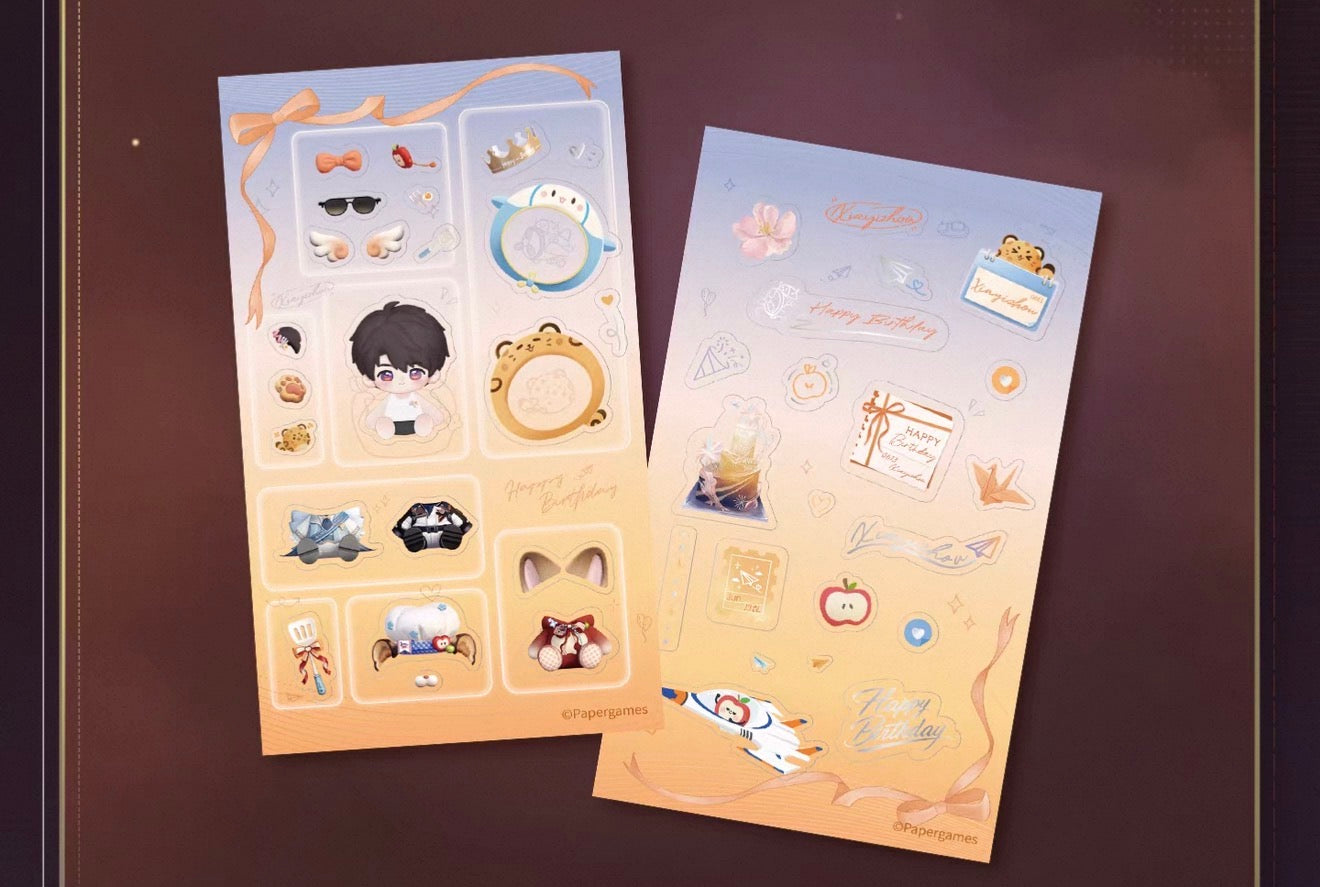 *PREORDER* Love and Deepspace: Caleb Beyond the Horizon Birthday 2026 Holographic Photocard + Sticker Sheet Bundle
