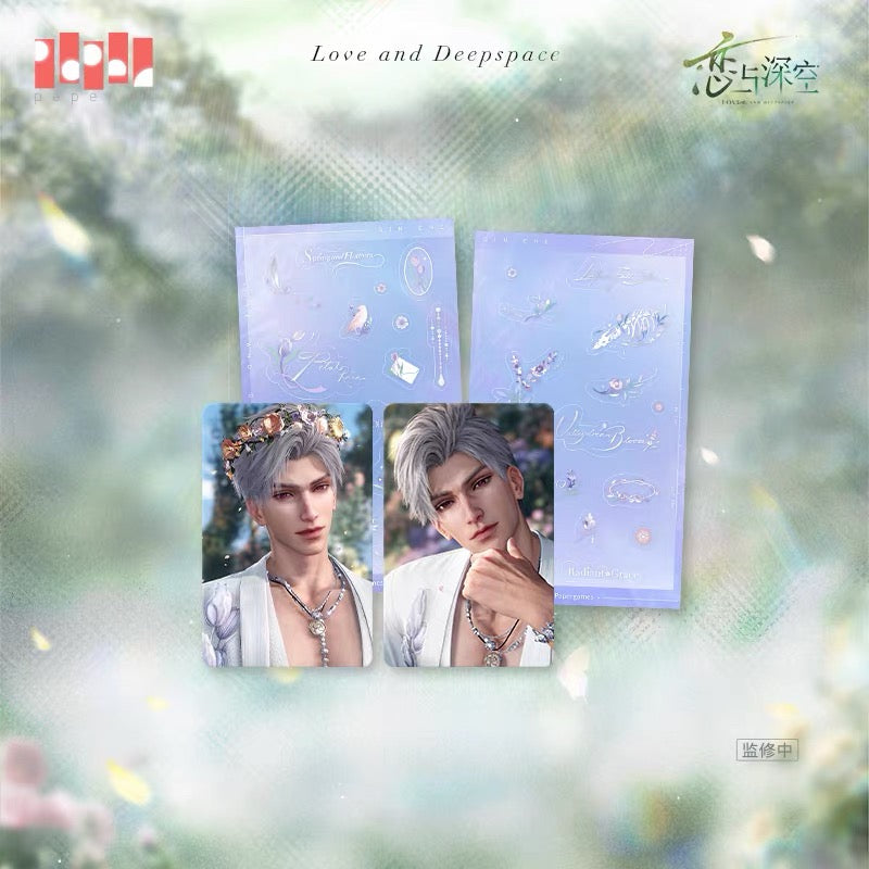 *PREORDER* Love and Deepspace: Spring and Flowers Series Holographic Photocard + Sticker Sheet Bundle