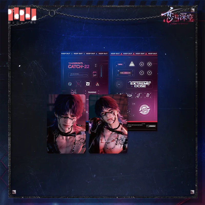 *PREORDER* Love and Deepspace: Tomorrow’s Catch-22 Series Holographic Photocard + Sticker Sheet Bundle