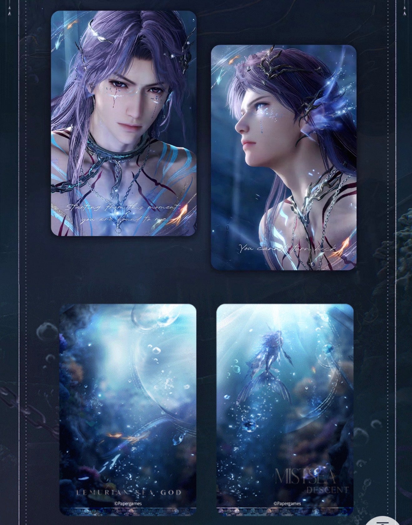 *PREORDER Love and Deepspace Rafayel Submerged Eclipse Series 4 Holographic Card Set