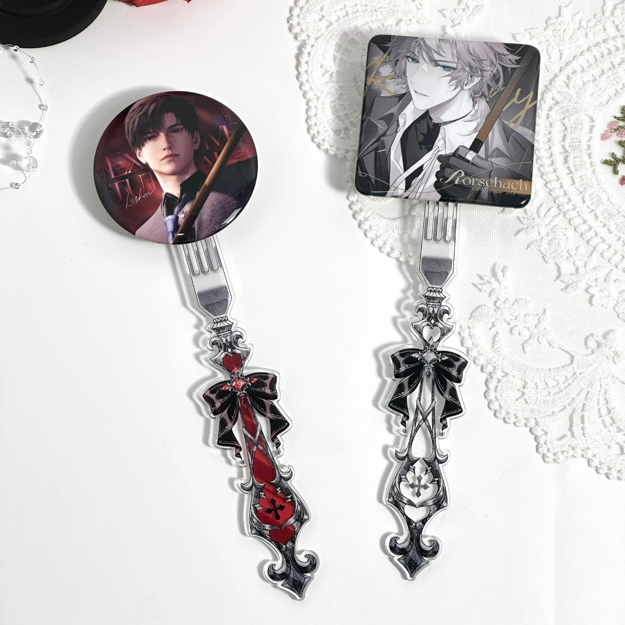 Gothic Fork Badge & Card Display Holder