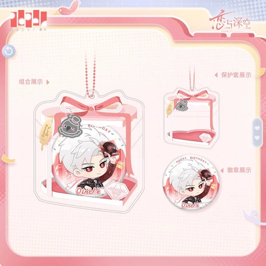 *PREORDER* Love and Deepspace: Sylus Rainlit Night Birthday 2026 Chibi Badge Set with Protective Case