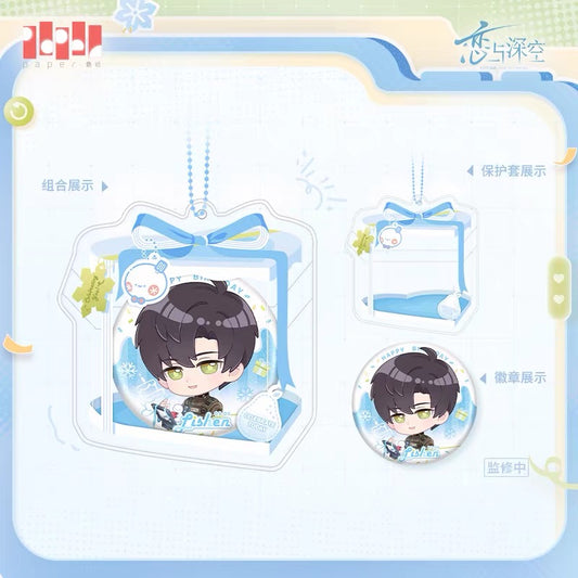 *PREORDER* Love and Deepspace: Zayne When Embers Rise Birthday 2026 Chibi Badge Set with Protective Case