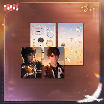 *PREORDER* Love and Deepspace: Caleb Beyond the Horizon Birthday 2026 Holographic Photocard + Sticker Sheet Bundle