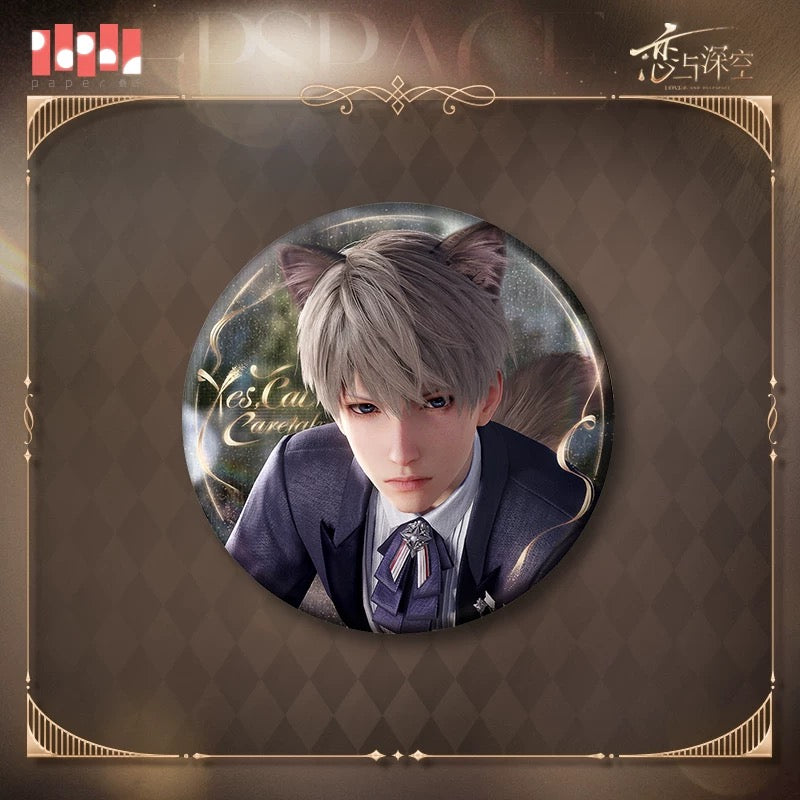 Love and Deepspace: Yes, Cat Caretaker Series Metal Pin Badge