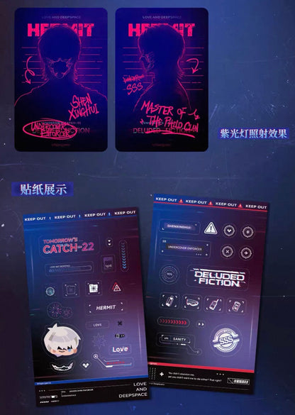 *PREORDER* Love and Deepspace: Tomorrow’s Catch-22 Series Holographic Photocard + Sticker Sheet Bundle