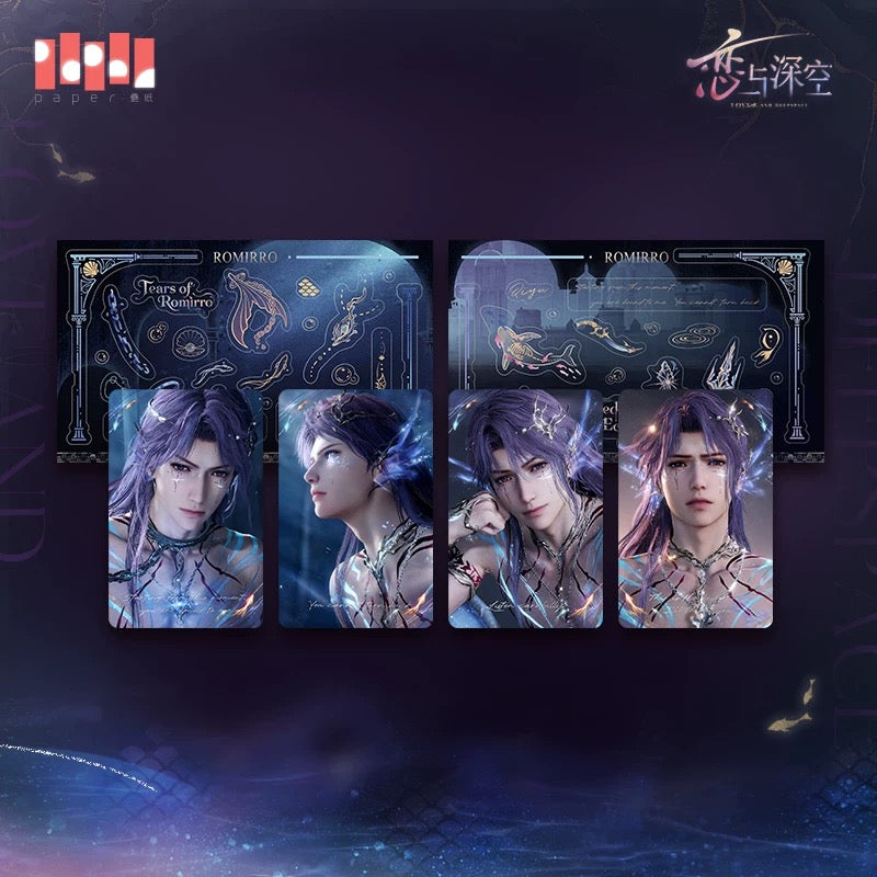 *PREORDER Love and Deepspace Rafayel Submerged Eclipse Series 4 Holographic Card Set