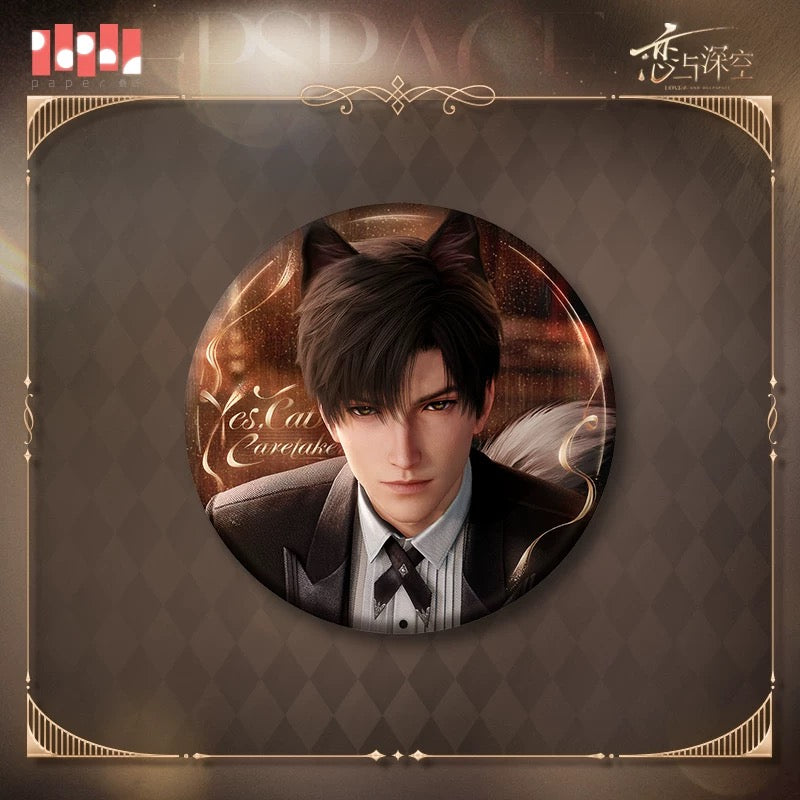 Love and Deepspace: Yes, Cat Caretaker Series Metal Pin Badge