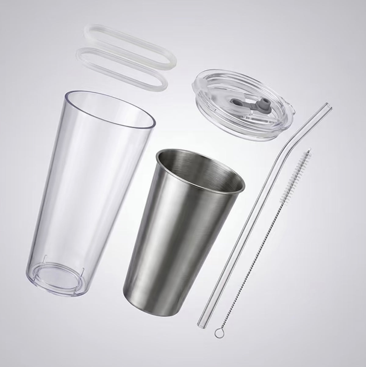 Tumbler DIY Modification Kit with Acrylic Outer Shell & 304 Stainless Steel Inner Liner