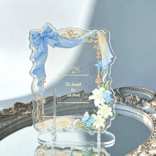 Bow Flower Acrylic Photocard Holder