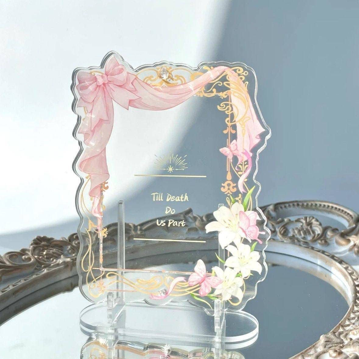 Bow Flower Acrylic Photocard Holder