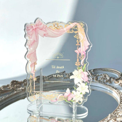 Bow Flower Acrylic Photocard Holder